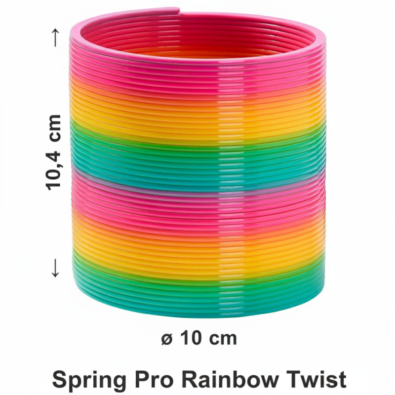 Muelle Spring Pro Rainbow Twist UV 10 x 10.4 cm - SpringBenders Slinky Ondamanía  ▷ Comprar en 441Malabares