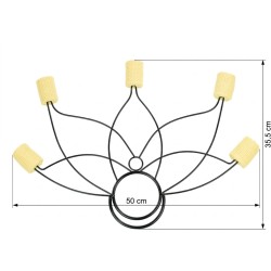 Abanicos de fuego 5 puntas Lotus - Par ▷ Comprar en 441Malabares