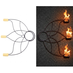 Abanicos de fuego 3 puntas Lotus - Par ▷ Comprar en 441Malabares