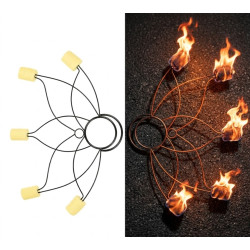 Abanicos de fuego 5 puntas Lotus - Par ▷ Comprar en 441Malabares