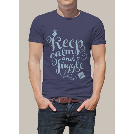 Camiseta KEEP CALM AND JUGGLE by Malabart - Azul - 1