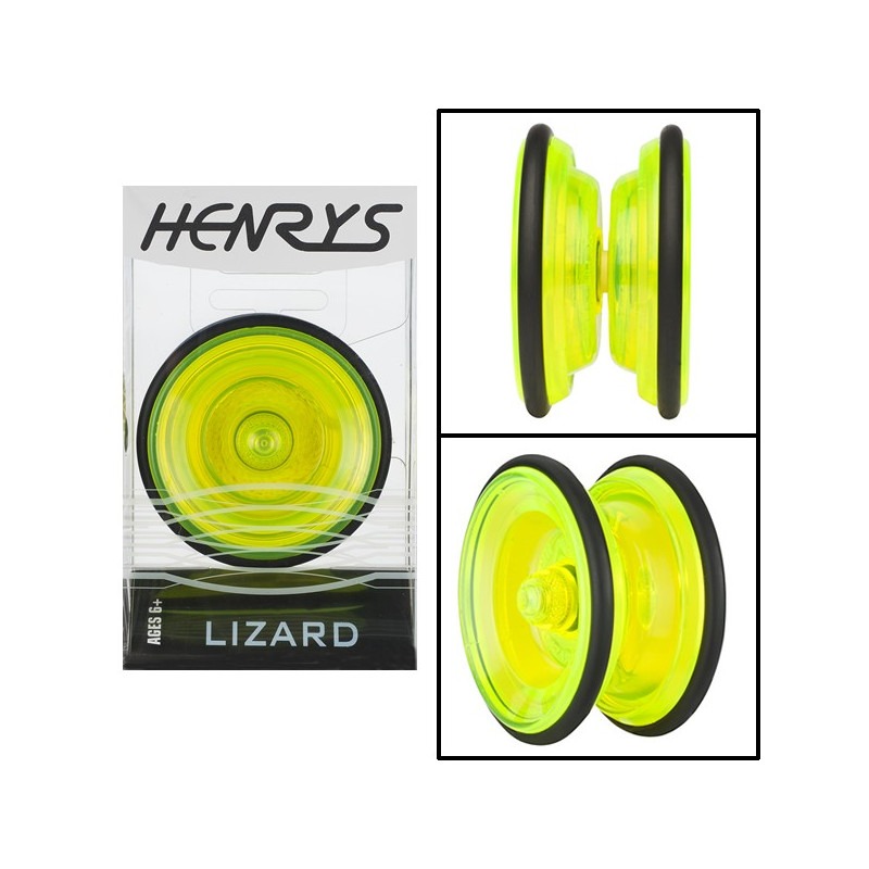 Yo-Yo LIZARD (AXYS) de Henrys - Amarillo vista frontal, lateral y oblícua