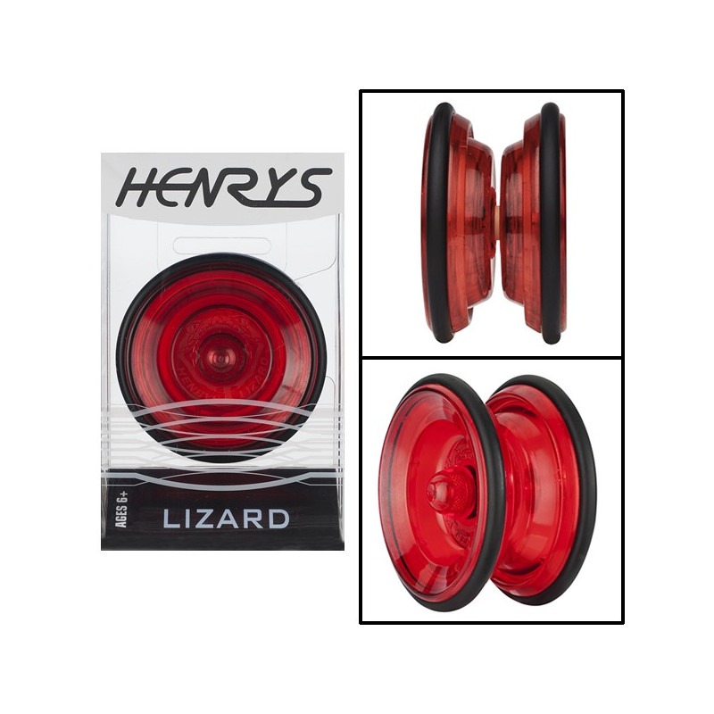 Yo-Yo LIZARD (AXYS) de Henrys - Rojo vista frontal, lateral y oblícua