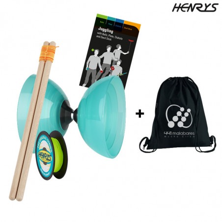 PACK BEACH - Diábolo BEACH + palos de madera de Henrys + 10 m de cuerda + Mochila 441 - 1